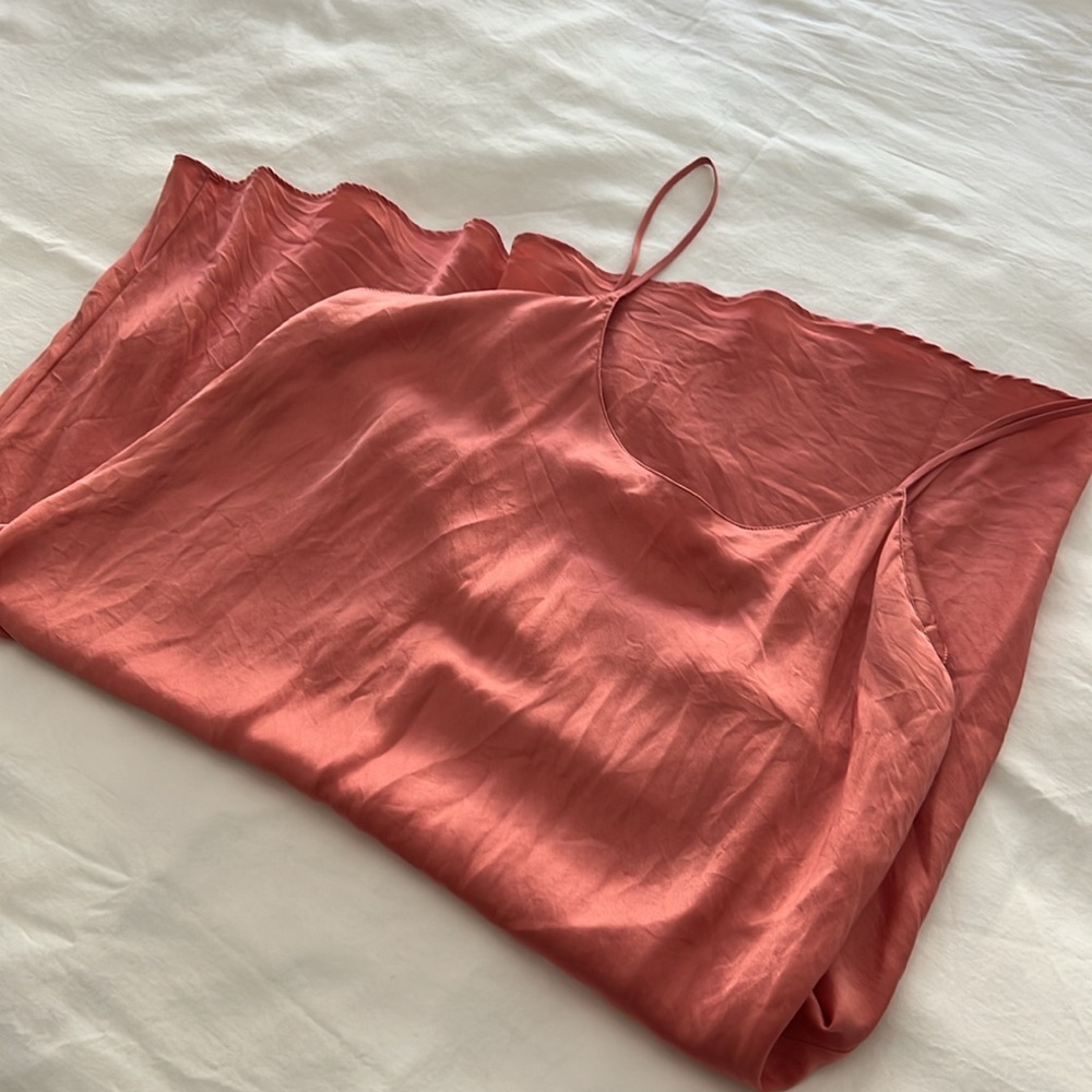 Morgan Taylor Silk Pink Slip Dress - Picture 8 of 8